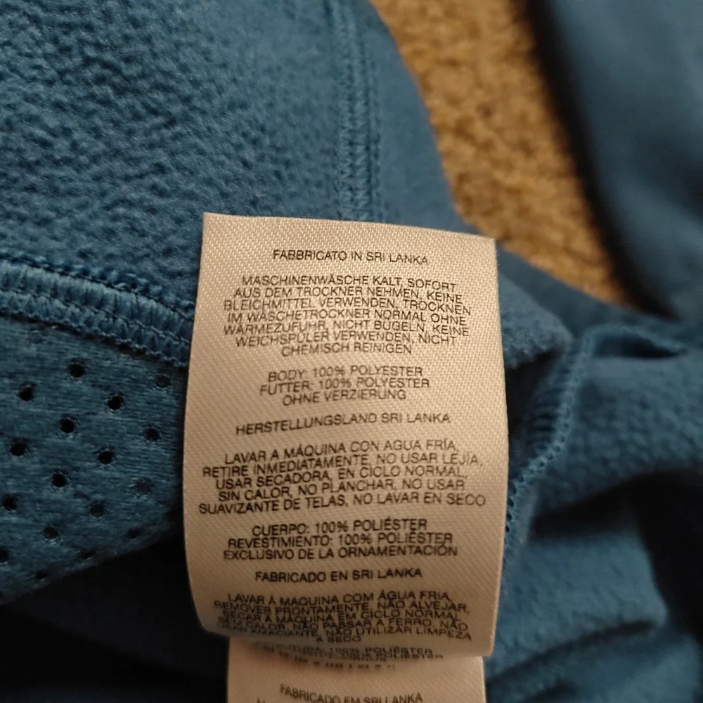 Mountain Hardwear Men's Fleece Jacket Blue Full Zip Size Large Outdoor